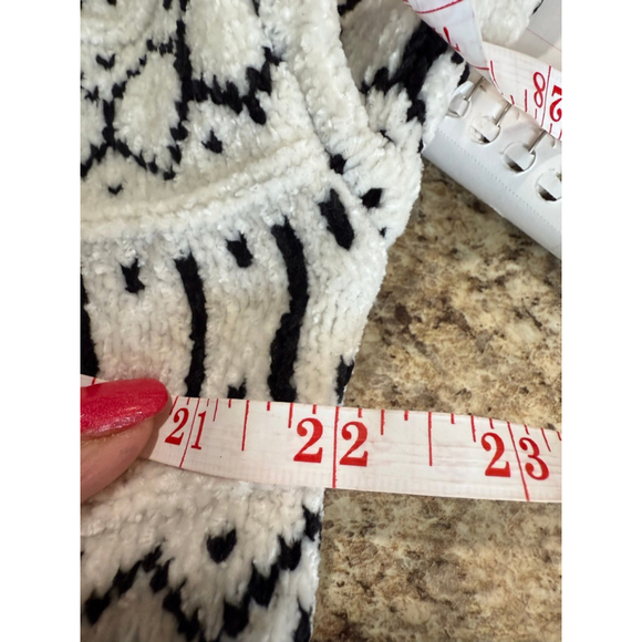 Unbranded Cream Black Fair Isle Mock Neck Sweater XXL - Picture 4 of 8